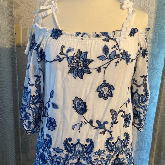 Parker off the shoulder blouse Rayon S - Picture 2 of 8